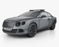 Bentley Continental GT Поліція Dubai 2016 3D модель wire render