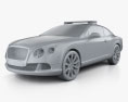 Bentley Continental GT Поліція Dubai 2016 3D модель clay render