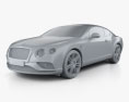 Bentley Continental GT 2018 3D модель clay render