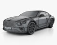 Bentley Continental GT 2021 3D模型 wire render