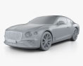 Bentley Continental GT 2021 3D модель clay render