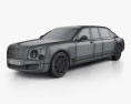 Bentley Mulsanne Grand Limusina Mulliner 2017 Modelo 3D wire render