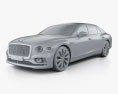 Bentley Flying Spur 2022 3D модель clay render