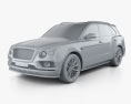 Bentley Bentayga Speed US-spec 2022 Modello 3D clay render