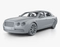 Bentley Flying Spur with HQ interior 2022 3d model clay render