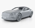 Bentley Continental GT with HQ interior 2021 3d model clay render