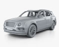 Bentley Bentayga Speed US-spec 인테리어 가 있는 2022 3D 모델  clay render