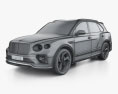 Bentley Bentayga S 2020 3D模型 wire render