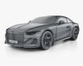 Bentley Mulliner Batur 2022 3Dモデル wire render