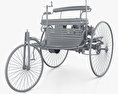 Benz Patent-Motorwagen 1885 3d model clay render