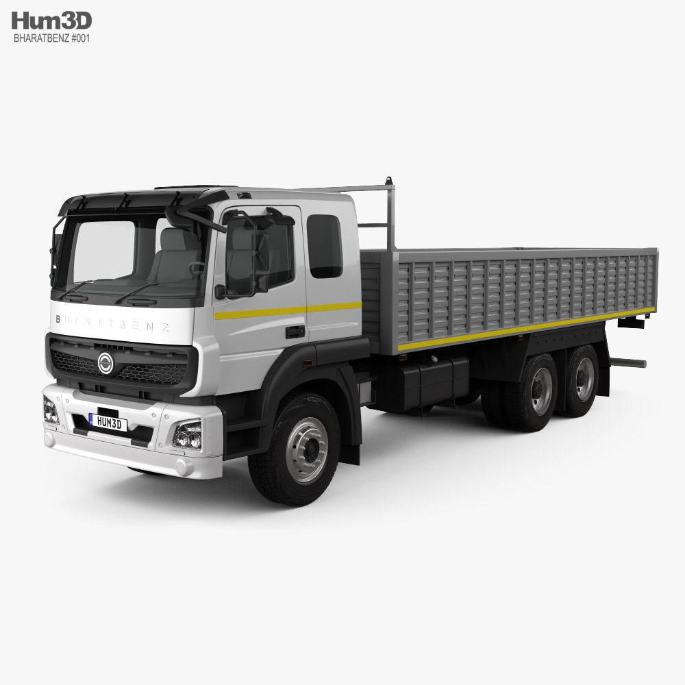 BharatBenz 2823r Flatbed Truck 2019 3D model
