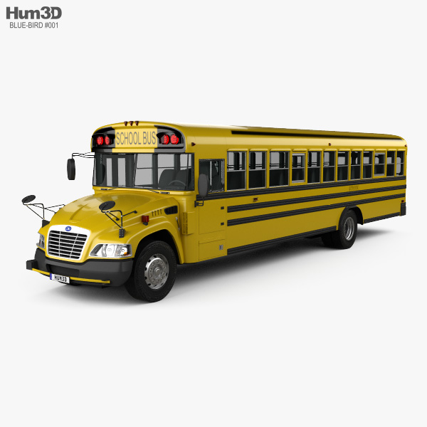 Blue Bird Vision Autobús Escolar 2014 Modelo 3D