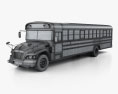 Blue Bird Vision Autobús Escolar 2014 Modelo 3D wire render