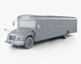 Blue Bird Vision School Bus 2014 3d model clay render
