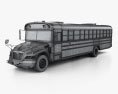 Blue Bird Vision Scuolabus 2015 Modello 3D wire render
