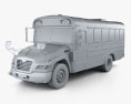 Blue Bird Vision School Bus L1 2015 3d model clay render