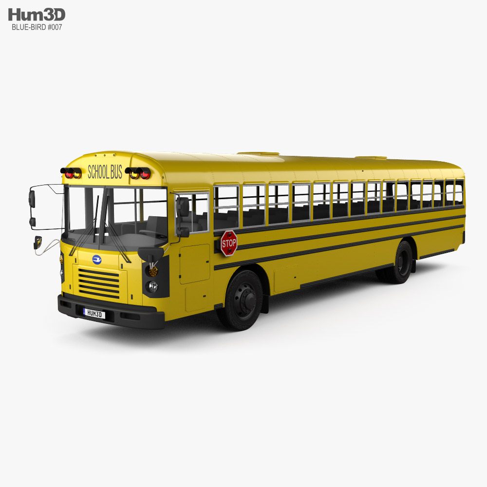 Blue Bird FE 통학 버스 2020 3D 모델 