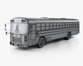 Blue Bird FE School Bus 2020 3d model wire render