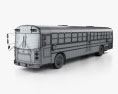 Blue Bird RE School Bus 2020 3d model wire render