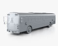 Blue Bird RE School Bus 2020 3d model clay render