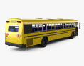 Blue Bird RE Schulbus mit Innenraum 2020 3D-Modell Rückansicht