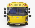 Blue Bird RE Schulbus mit Innenraum 2020 3D-Modell Vorderansicht