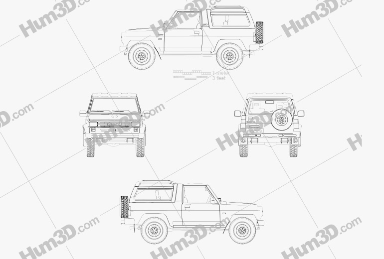 Daihatsu Rocky Wagon Blueprint Hum D