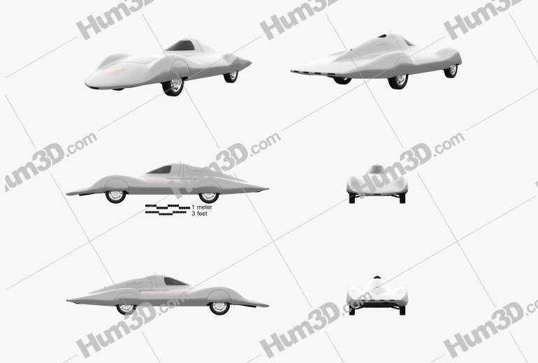 Fiat Abarth 1000 Monoposto Record 1960 Blueprint Template Hum3D