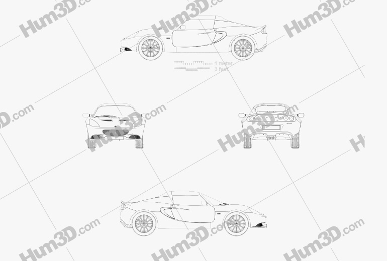 lotus car drawing