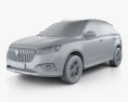 Borgward BX7 2018 3d model clay render