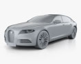 Bugatti 16C Galibier 2010 3D-Modell clay render