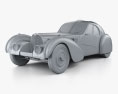 Bugatti Type 57SC Atlantic 1936 Modello 3D clay render