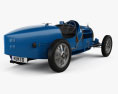 Bugatti Type 35 1924 3Dモデル 後ろ姿