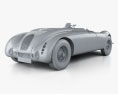 Bugatti Type 57G Tank 1936 Modello 3D clay render