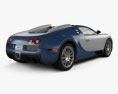 Bugatti Veyron 2011 3D模型 后视图