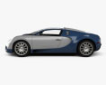 Bugatti Veyron 2011 3D模型 侧视图
