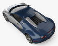 Bugatti Veyron 2011 Modello 3D vista dall'alto
