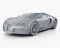 Bugatti Veyron 2011 3d model clay render