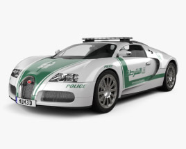 Bugatti Veyron 警察 Dubai 2014 3D模型