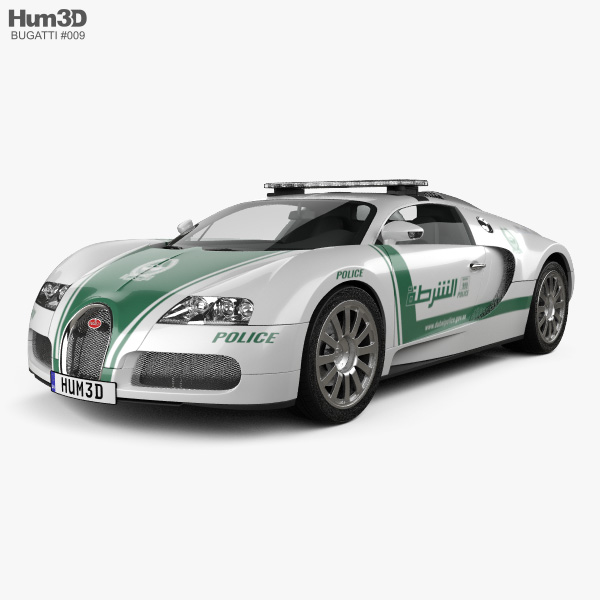 Bugatti Veyron Police Dubai 2015 3D model