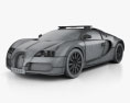 Bugatti Veyron Polizei Dubai 2014 3D-Modell wire render