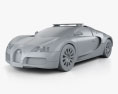 Bugatti Veyron Police Dubai 2015 3d model clay render