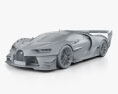 Bugatti Vision Gran Turismo 2017 Modello 3D clay render