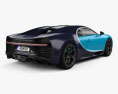 Bugatti Chiron 2020 3Dモデル 後ろ姿