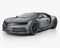 Bugatti Chiron 2020 3d model wire render