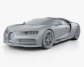 Bugatti Chiron 2020 3Dモデル clay render