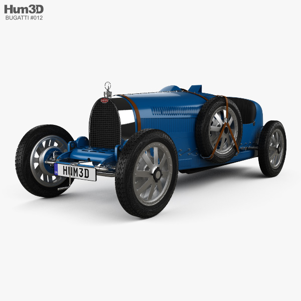 Bugatti Type 35 인테리어 가 있는 1924 3D 모델 