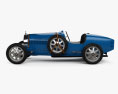Bugatti Type 35 con interni 1924 Modello 3D vista laterale