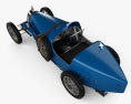 Bugatti Type 35 with HQ interior 1924 3d model top view