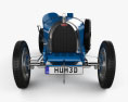 Bugatti Type 35 con interni 1924 Modello 3D vista frontale
